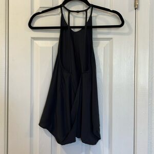 Silence & Noise High neck open back twist black tank top